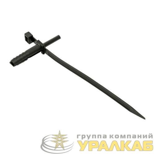 Хомут дюбельный 7х150 черн. (уп.50шт) PROxima EKF 