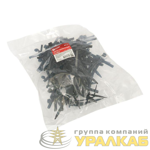 Хомут дюбельный 7х150 черн. (уп.50шт) PROxima EKF 