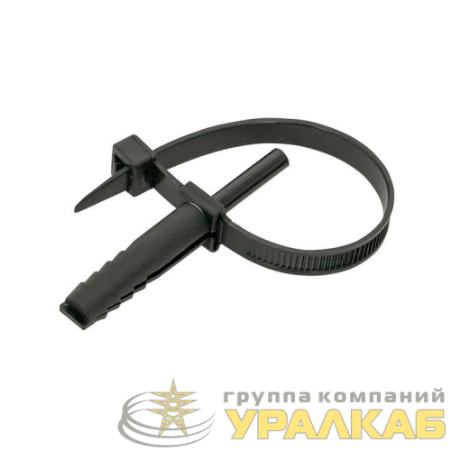 Хомут дюбельный 7х150 черн. (уп.50шт) PROxima EKF 
