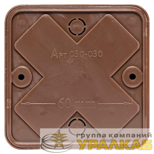 Коробка разветвительная KMP-030-030 75х75х26 темн. дерево PROxima EKF 
