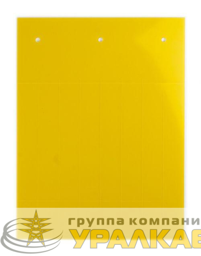 Табличка полужесткая установка в держатель ПВХ-0.5 желт. (уп.60шт) DKC 
